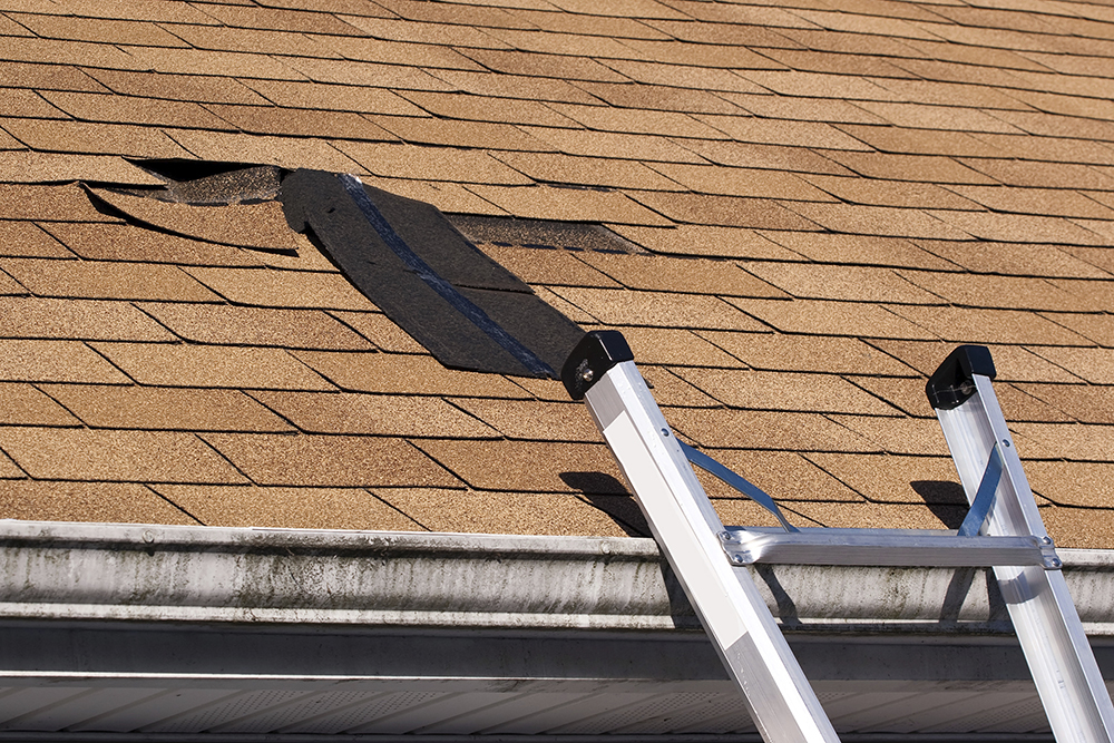 loose singles needing repair, Dowell Roofing, Murfreesboro Roofers