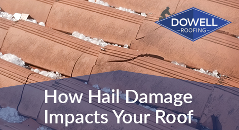 hail-damaged roof, Dowell Roofing, Murfreesboro Roofers